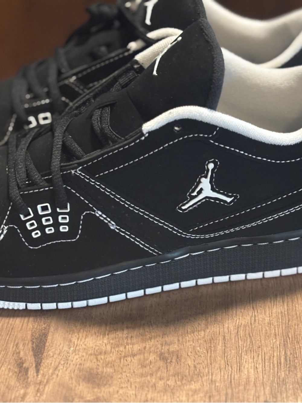 Jordan Men’s Black and White Low-Top Sneakers